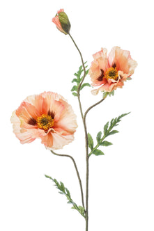 Emerald Kunstbloem Klaproos peach 90cm
