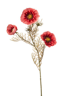 Emerald Kunstbloem Klaproos 68cm roze