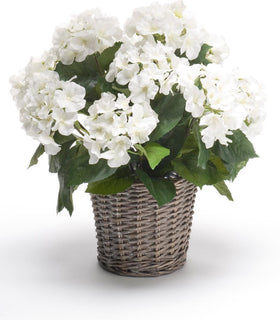 Emerald Kunstplant Hortensia 45cm wit in pot