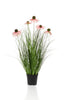 Emrald Kunstplant Rudbeckia Gras in pot roze 60cm