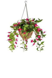 Emerald Kunstplant Fuchsia in hangmand UV fuchsia 45cm