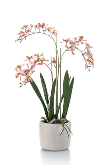 Emerald Kunstplant Orchidee in pot 56cm roze