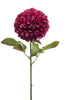 Emerald Kunstbloem Dahlia pompom XL 77cm paars