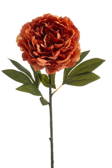 Emerald Kunstbloem Pioenroos 77cm oranje