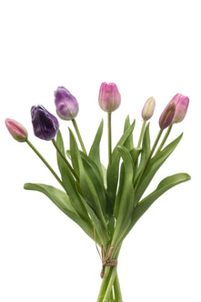 Emerald Kunstbloem Tulp Bundel 40cm Roze/paars