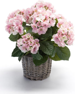 Emerald Kunstplant Hortensia 45cm roze in pot